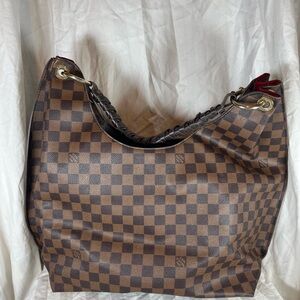 Checkered Brown Hobo Bag